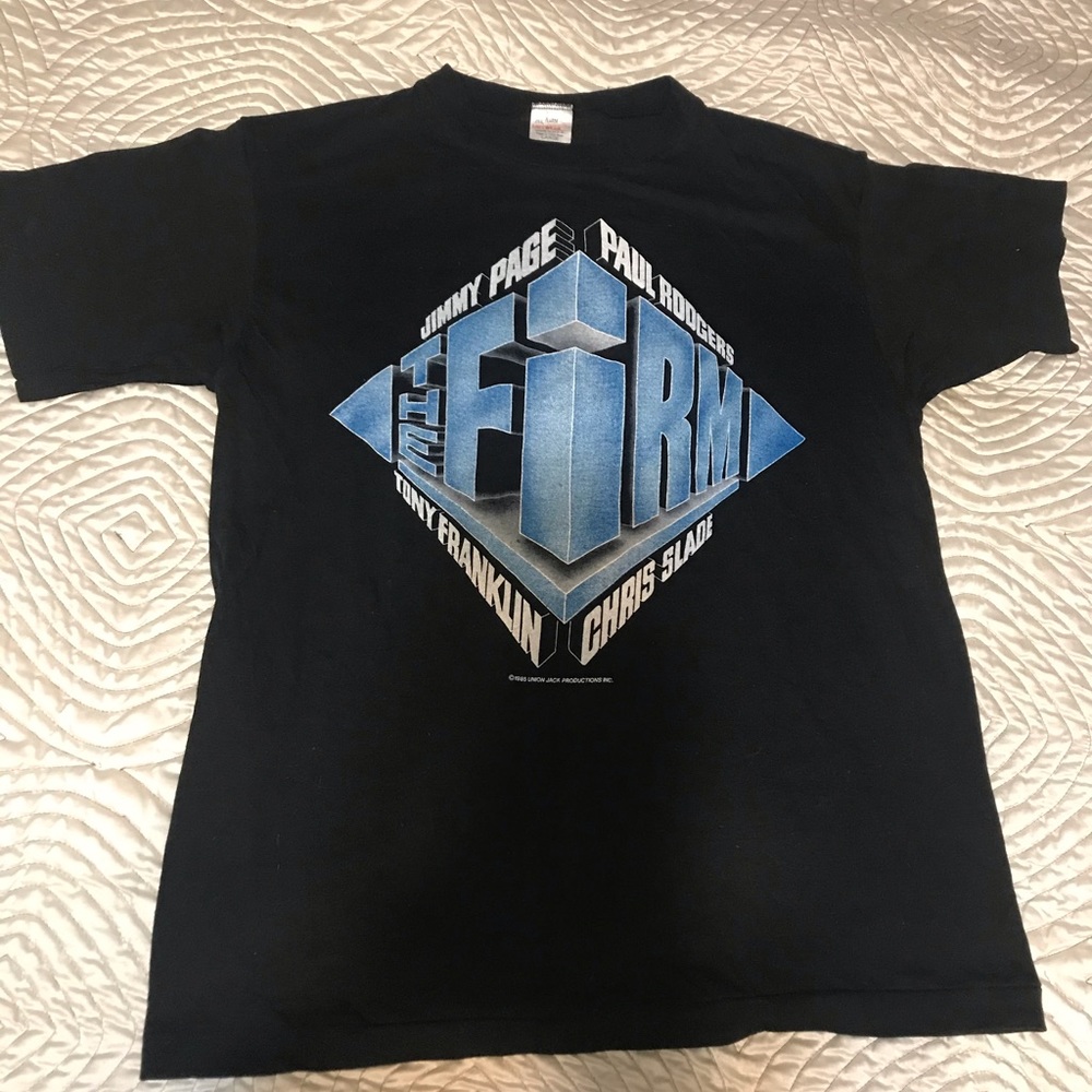 1985 Jimmy Page The Firm Authentic concert tee; Led Zeppelin guitarist band tee!